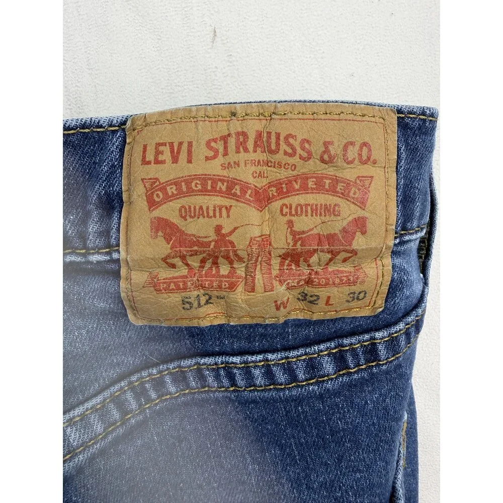 Levi's Men's‎ Slim Straight Jeans W32 L30 Mid Dark Wash